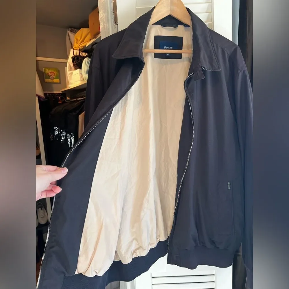 Faconnable Black Windbreaker Jacket